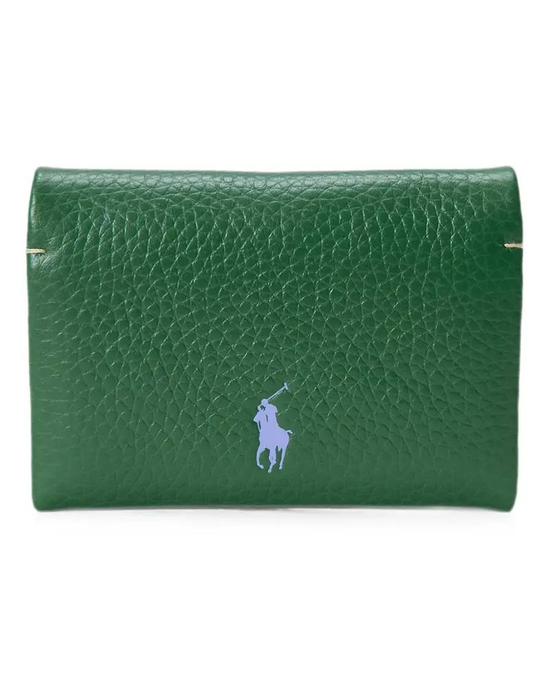 Ralph Lauren pebbled calf leather card case - Grün Grün