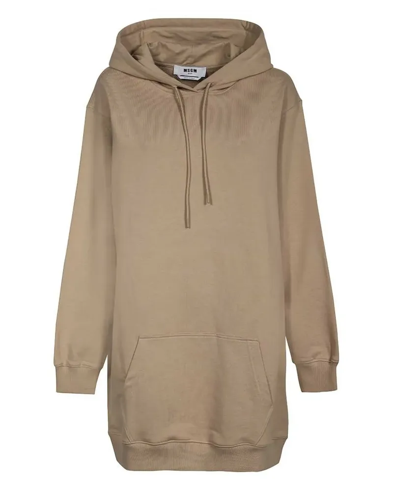 MSGM Kleid mit Logo-Print - Nude Nude
