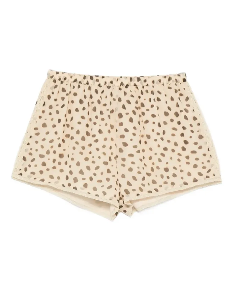 Posse Priscilla leopard-print shorts - Nude Nude