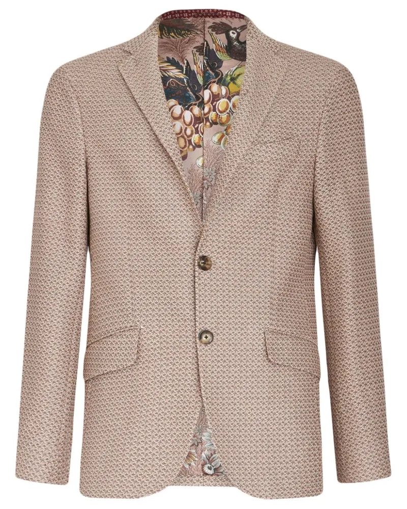 Etro Sakko mit Jacquardmuster - Braun Braun