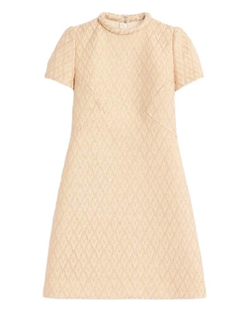 Valentino Garavani Toute La V Minikleid aus Lurex-Jacquard - Nude Nude