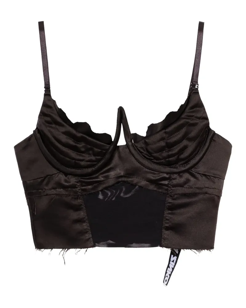 Natasha Zinko corset cropped top - Schwarz Schwarz