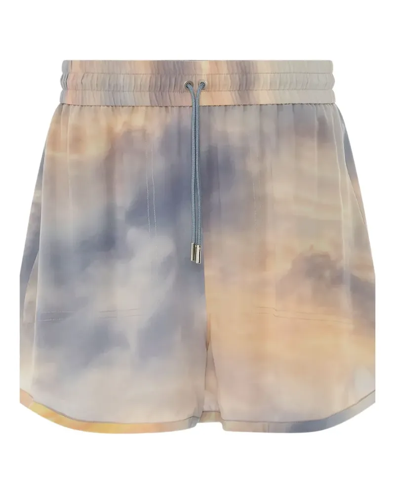 Alexander McQueen Shorts mit Batikmuster - Blau Blau