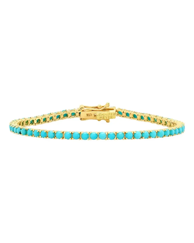 Jennifer Meyer turquoise tennis bracelet - Gold Gold