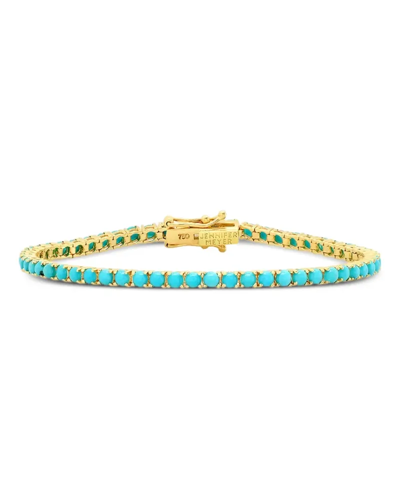Jennifer Meyer turquoise tennis bracelet - Gold Gold