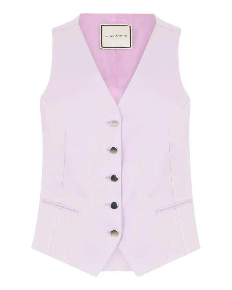 Tagliatore Gracie button-front waistcoat - Violett Violett