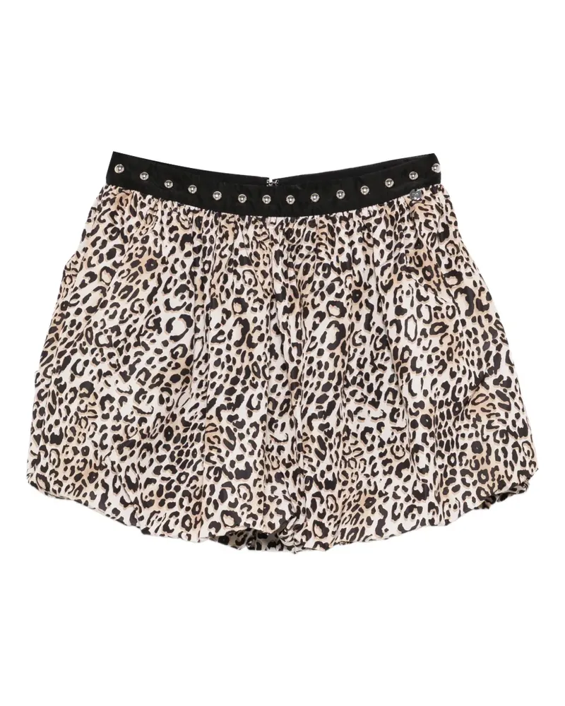 Liu Jo leopard-pattern mini skirt - Nude Nude