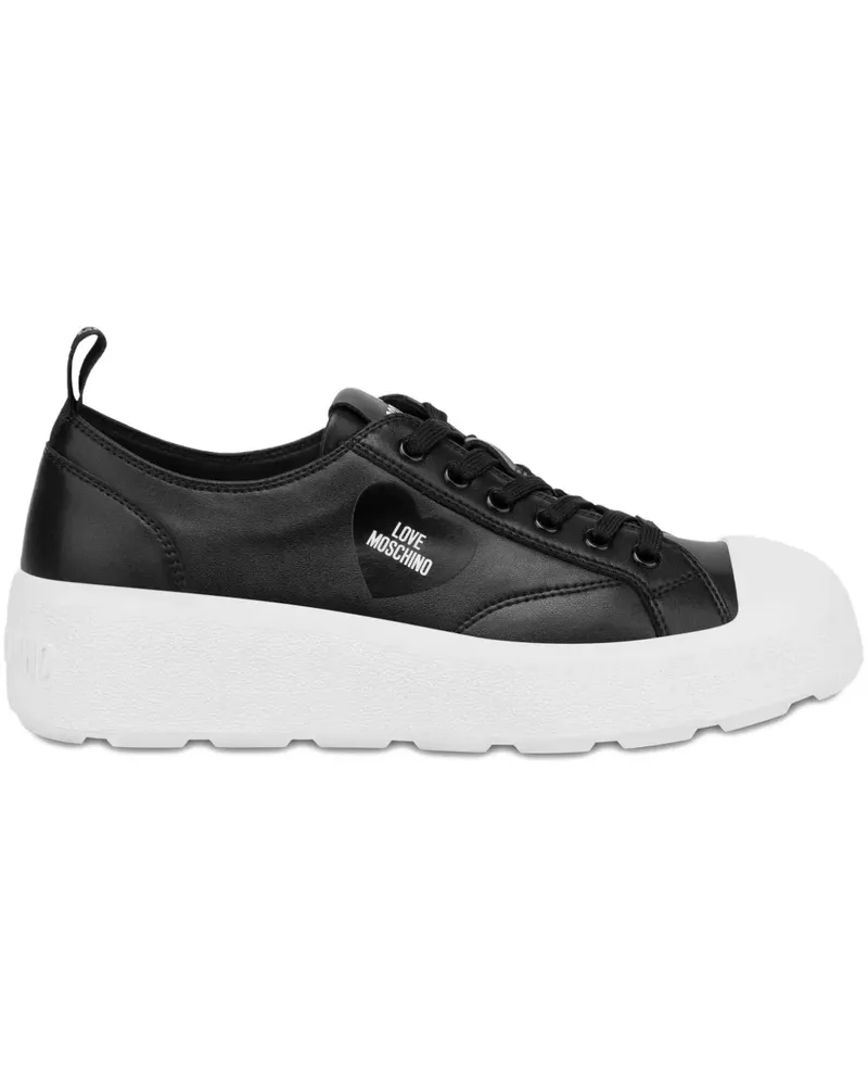 Moschino Sneakers mit Schnürung - Schwarz Schwarz
