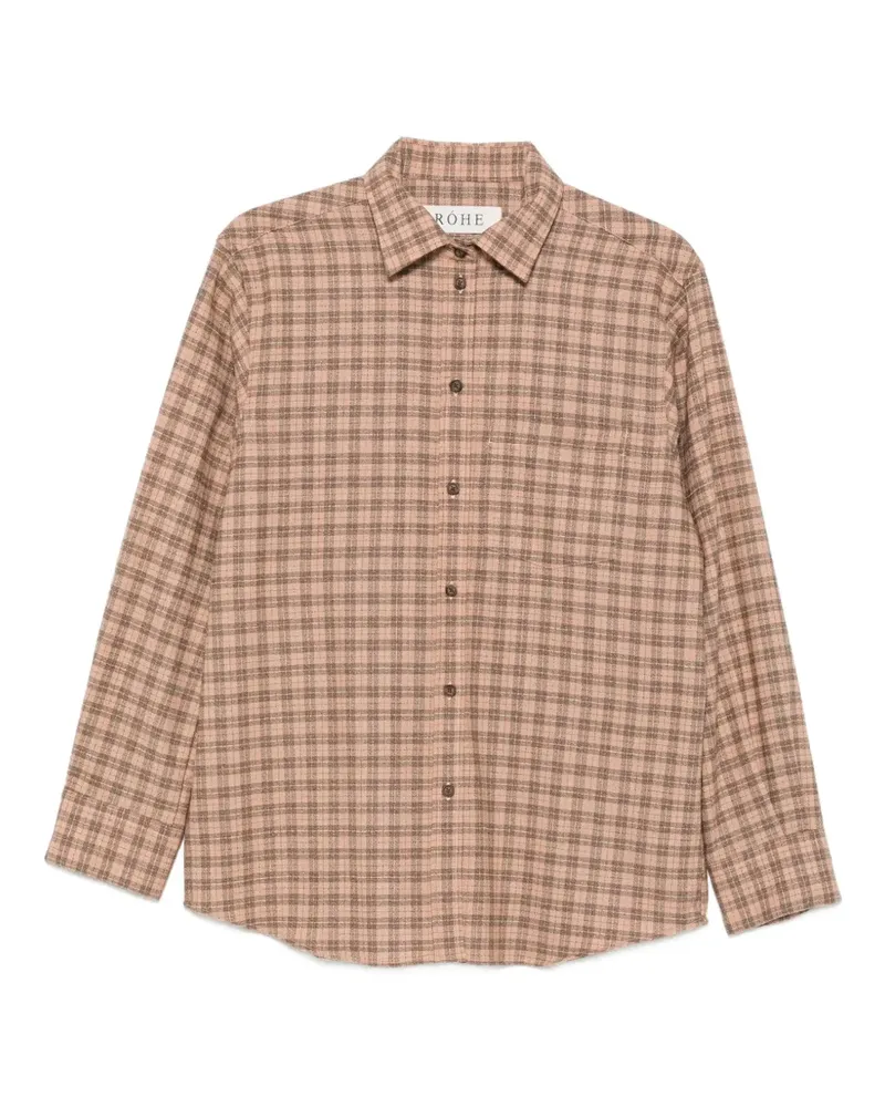 Róhe check-print Classic Fit shirt - Braun Braun