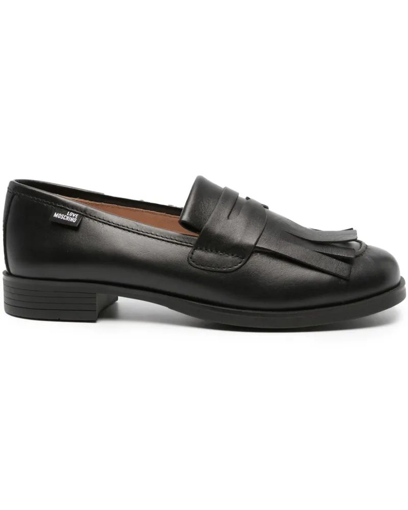 Moschino Loafer mit Quasten Schwarz