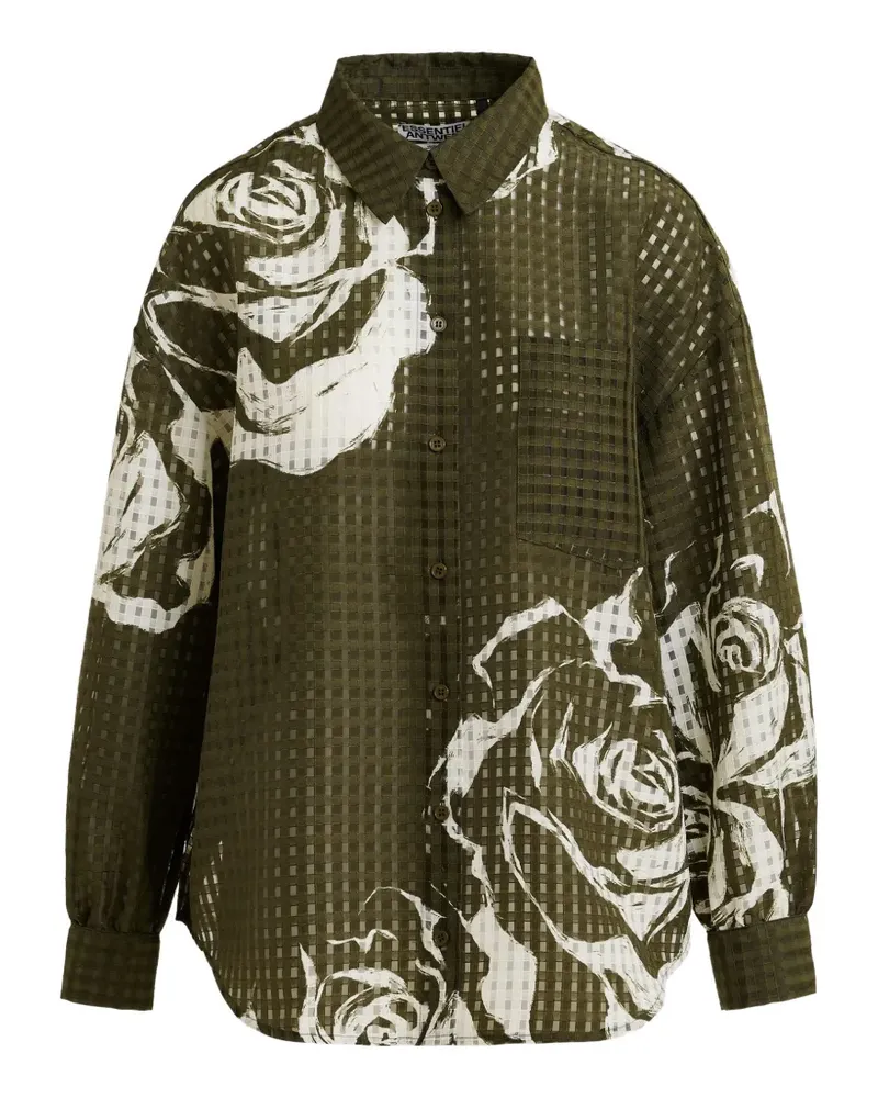 Essentiel Jorange Hemd mit Blumen-Print - Grün Grün