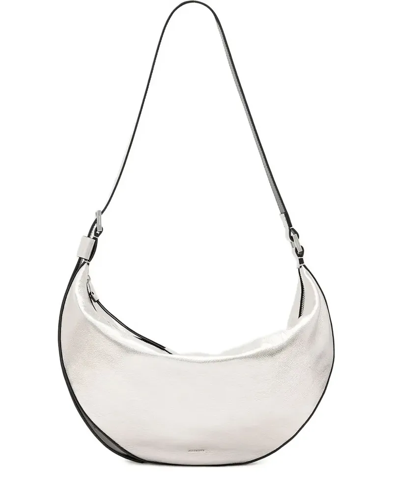 AllSaints Schultertasche aus Leder - Silber Silber