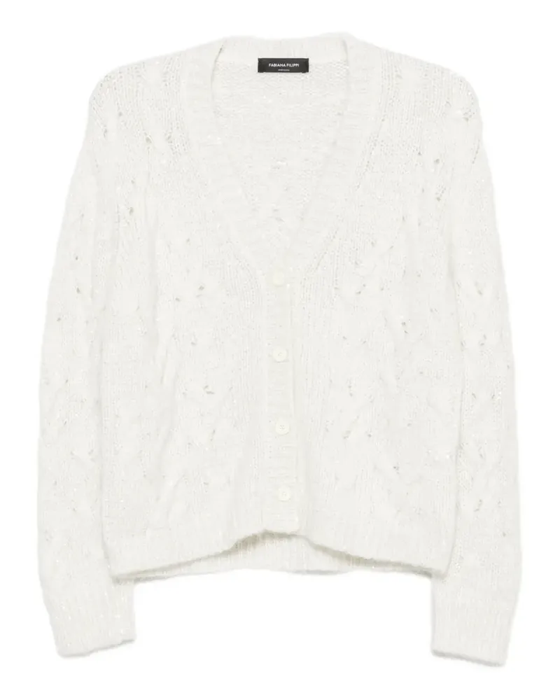 Fabiana Filippi Cardigan mit Pailletten - Nude Nude