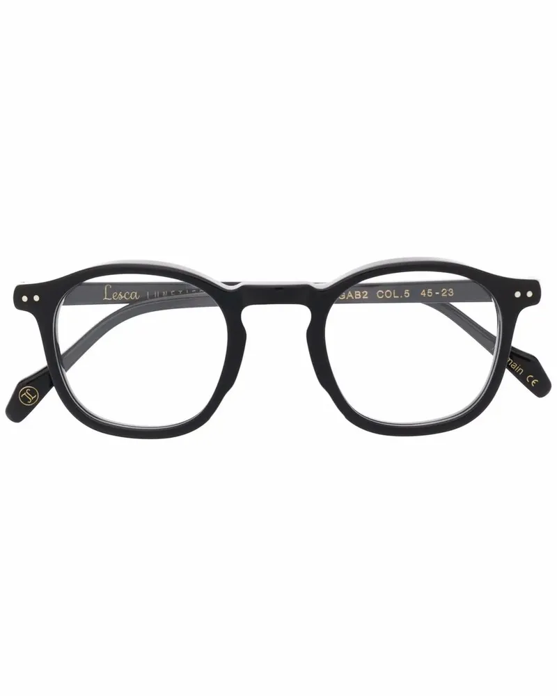 Lesca Brille mit Panto-Gestell - Schwarz Schwarz