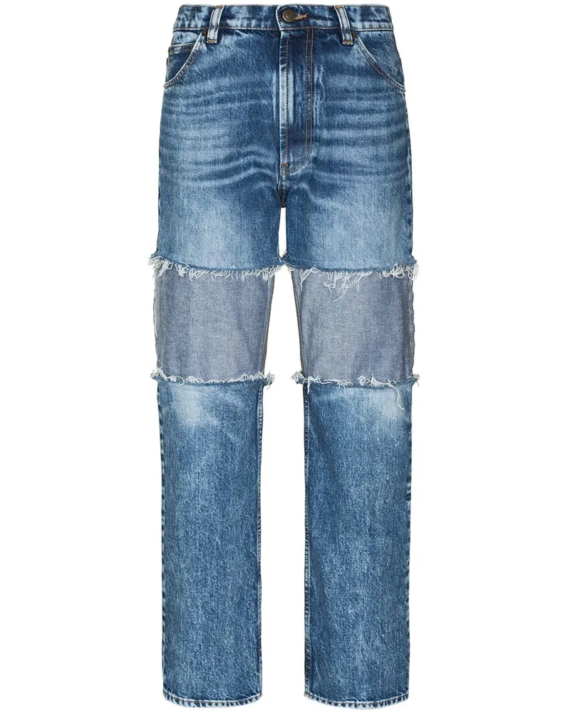 Maison Margiela Boyfriend-Jeans mit hohem Bund Blau