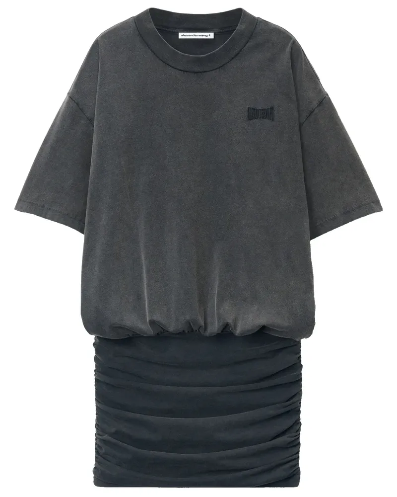 Alexander Wang T-Shirtkleid mit Raffungen - Schwarz Schwarz
