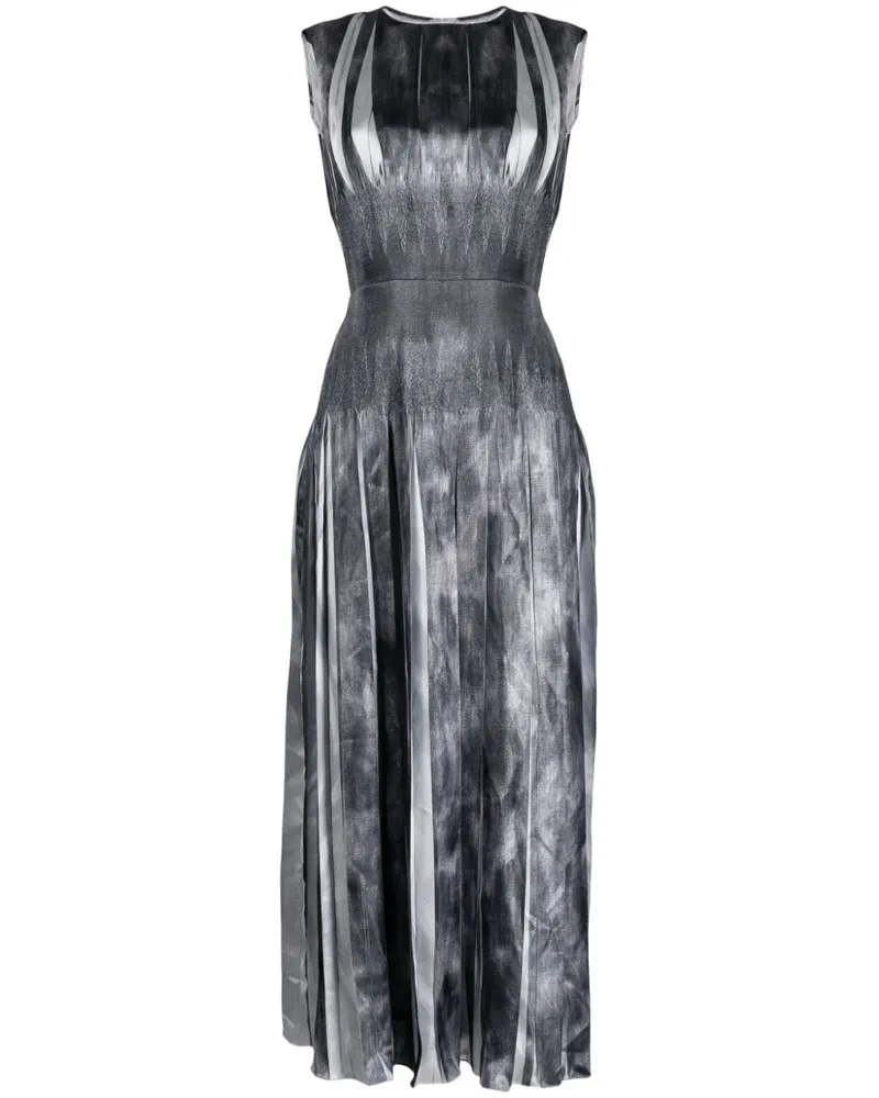 COSTARELLOS Maxikleid mit Falten Silber