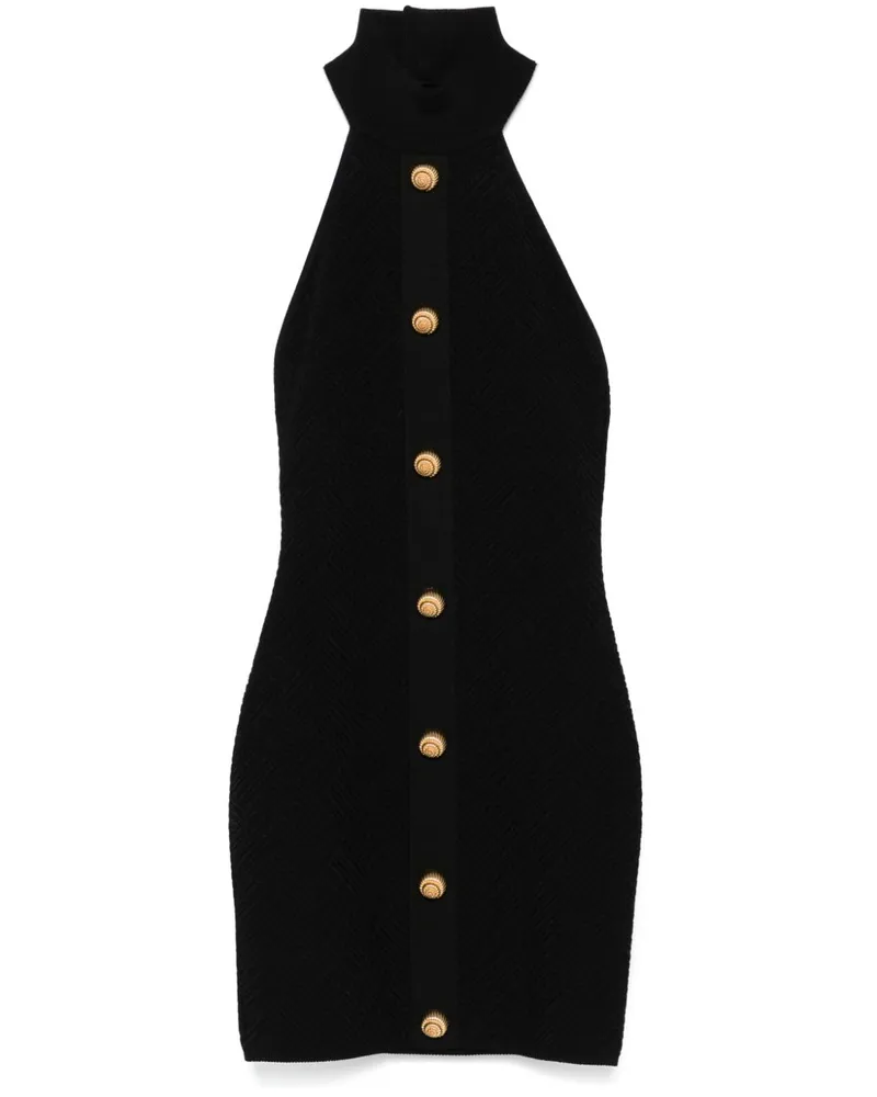 Balmain Minikleid mit Neckholder - Schwarz Schwarz