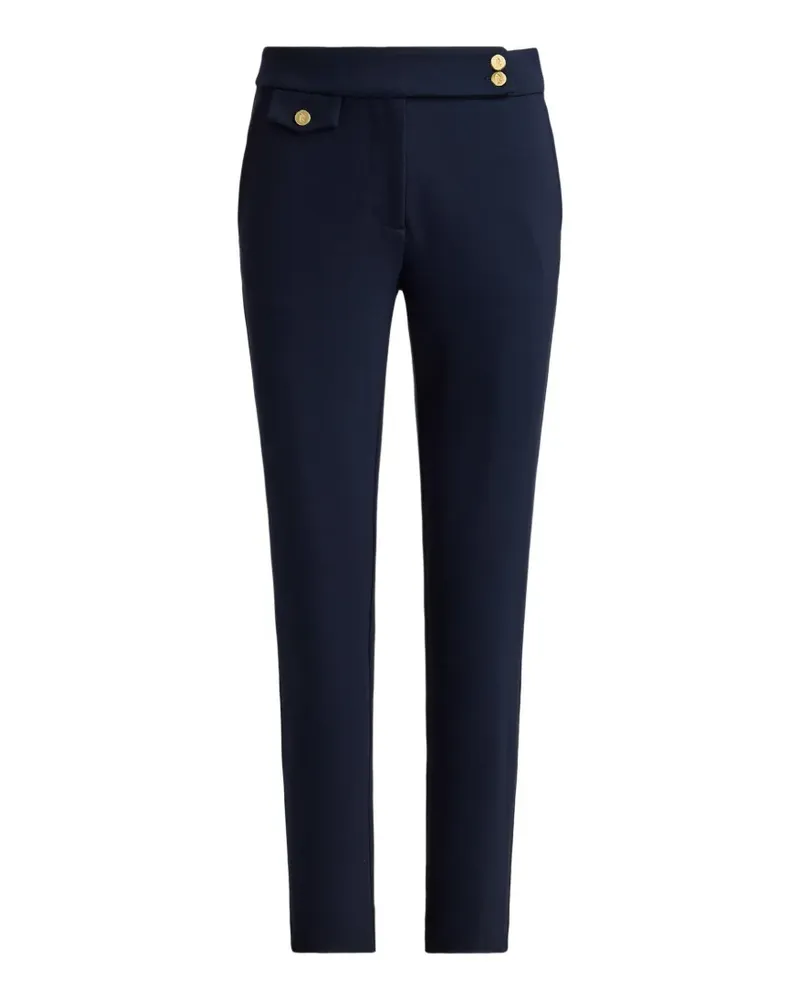 Ralph Lauren Ponte-Hose mit Logo-Knöpfen - Blau Blau