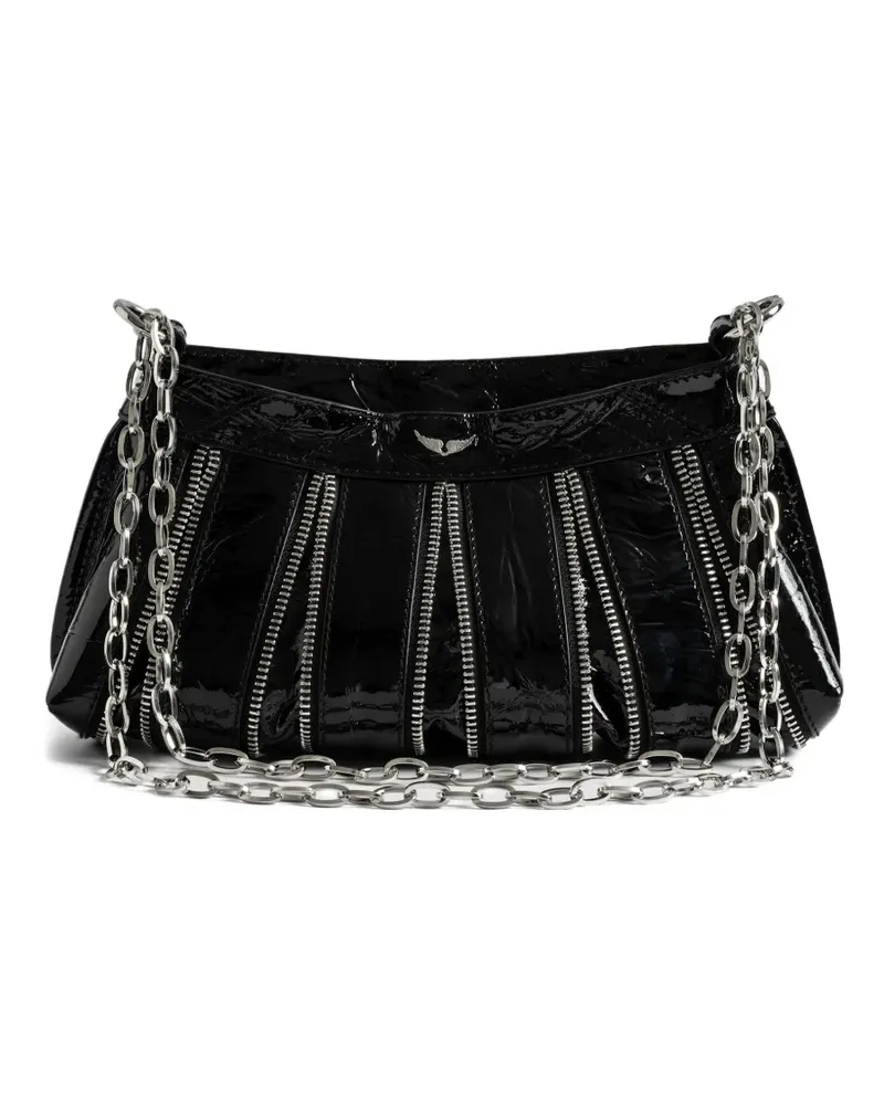 Zadig & Voltaire Kleine Sunny Mood Umhängetasche mit Kettenriemen - Schwarz Schwarz