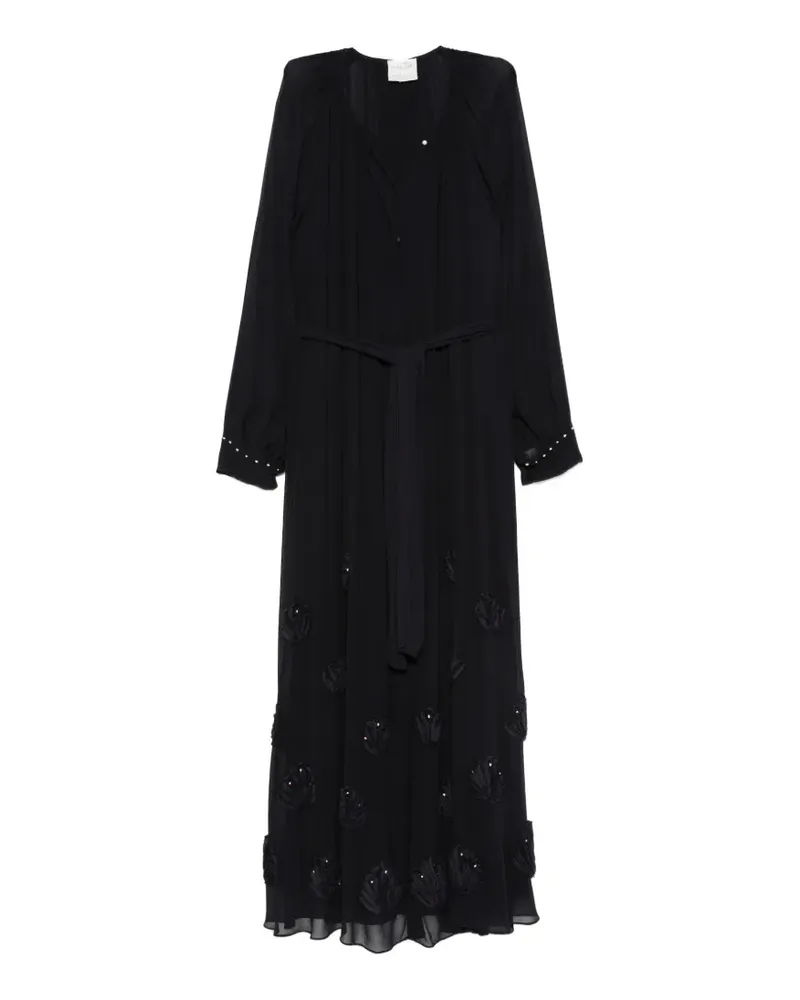 forte_forte Langärmeliges Maxikleid - Schwarz Schwarz