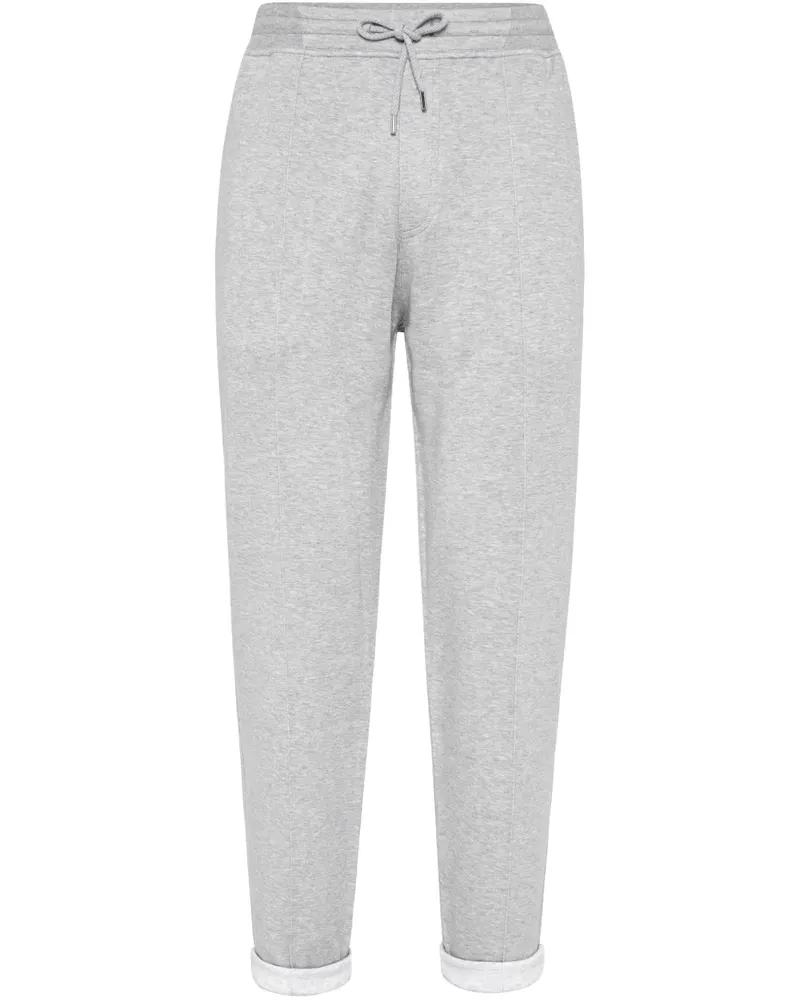 Brunello Cucinelli Gerippte Jogginghose - Grau Grau