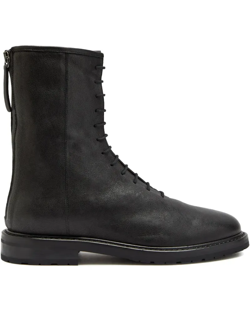 LEGRES lace-up leather ankle boots - Schwarz Schwarz