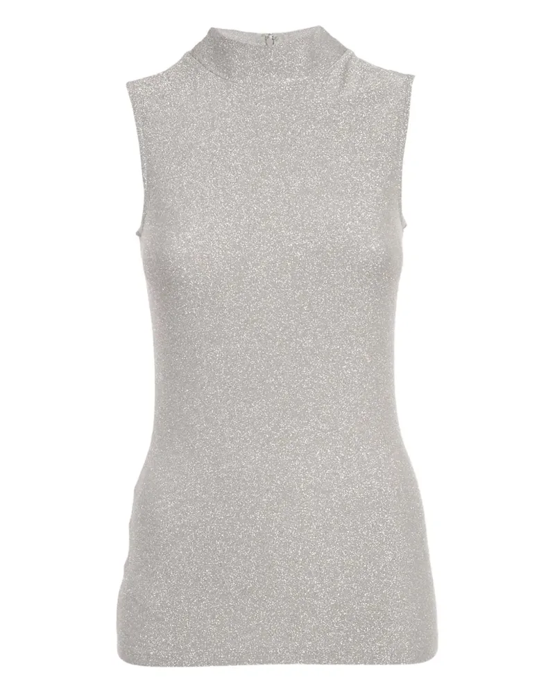 Reiss knit high-neck top - Silber Silber