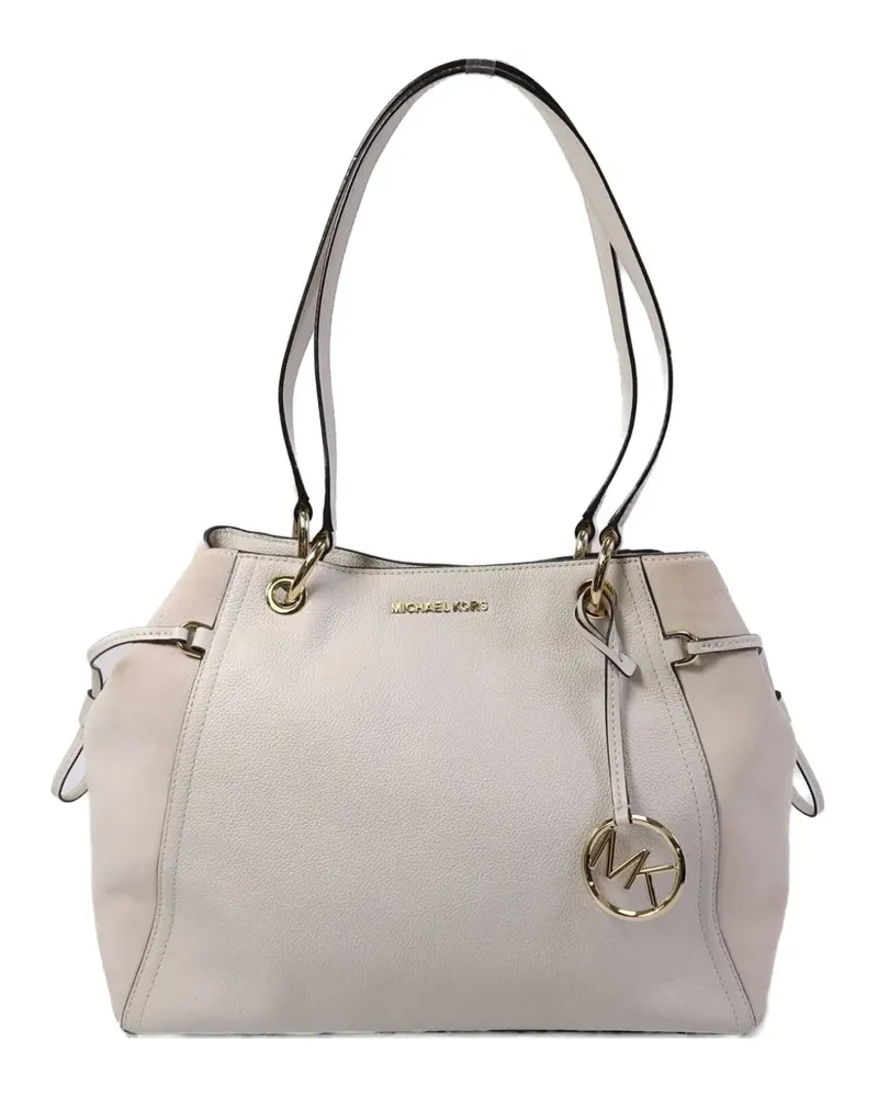 Michael Kors logo-charm shoulder bag - Nude Nude