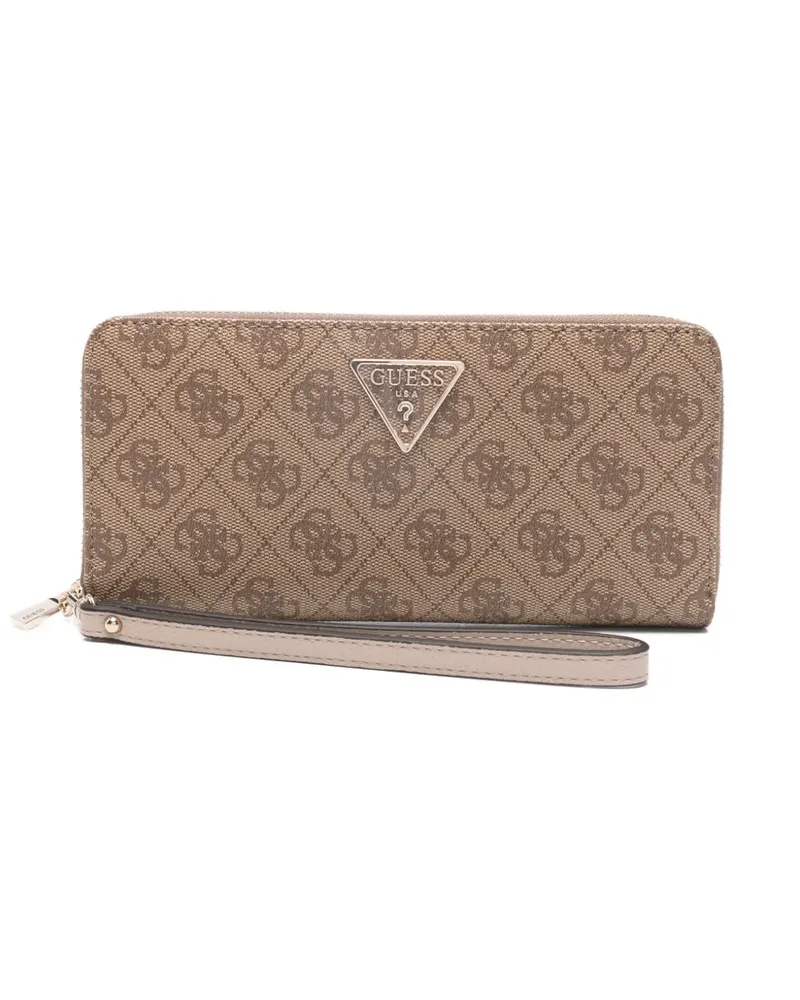 Guess Gemustertes Laurel II Portemonnaie - Braun Braun