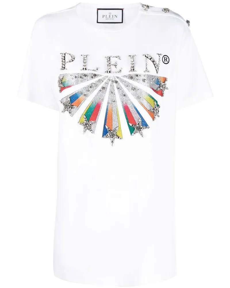 Philipp Plein T-Shirt mit Logo-Print - Weiß Weiß