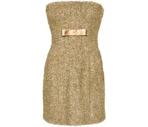Tweed-Minikleid mit eckigem Ausschnitt