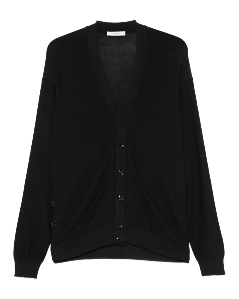 Christophe Lemaire V-neck button-up cardigan - Schwarz Schwarz