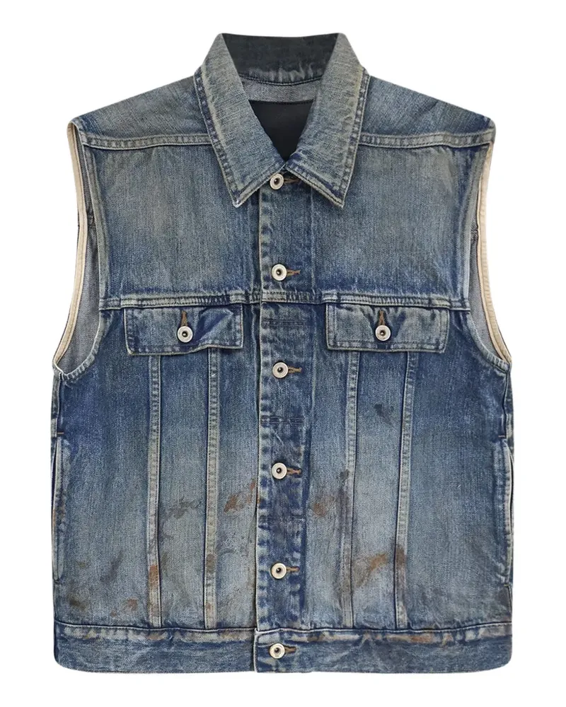 DRKSHDW by Rick Owens buttoned denim gilet - Blau Blau