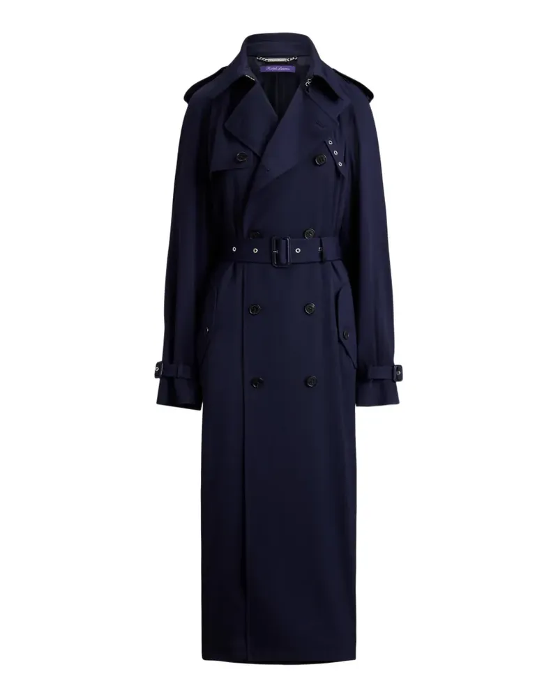 Ralph Lauren Alecia buttoned belted trench coat - Blau Blau