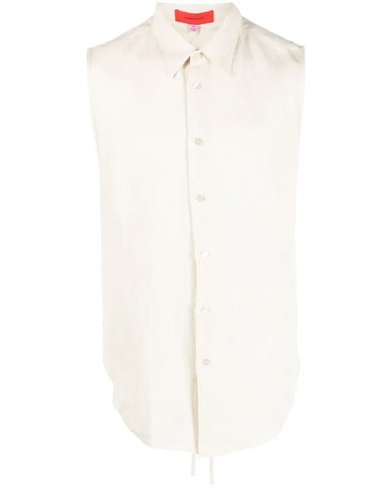 Eckhaus Latta Ärmelloses Hemd mit offenem Rücken - Nude Nude