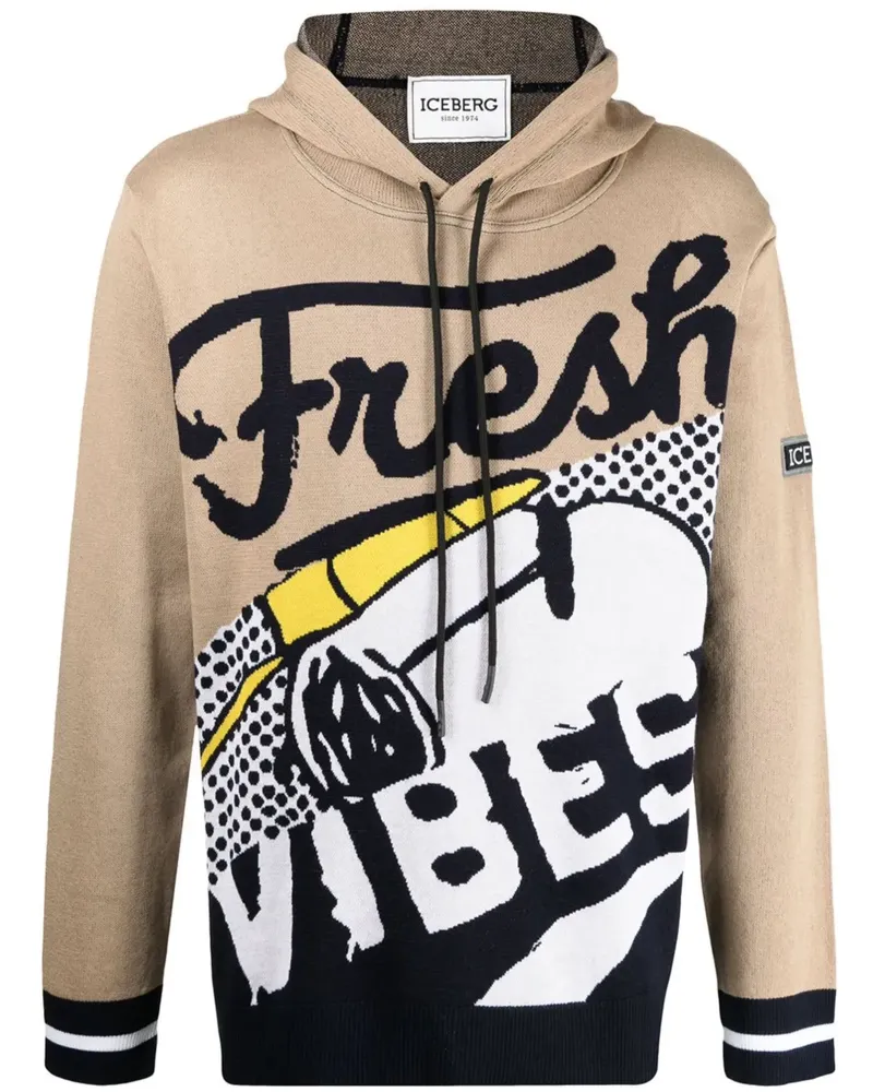Iceberg Fresh Vibes Hoodie - Nude Nude