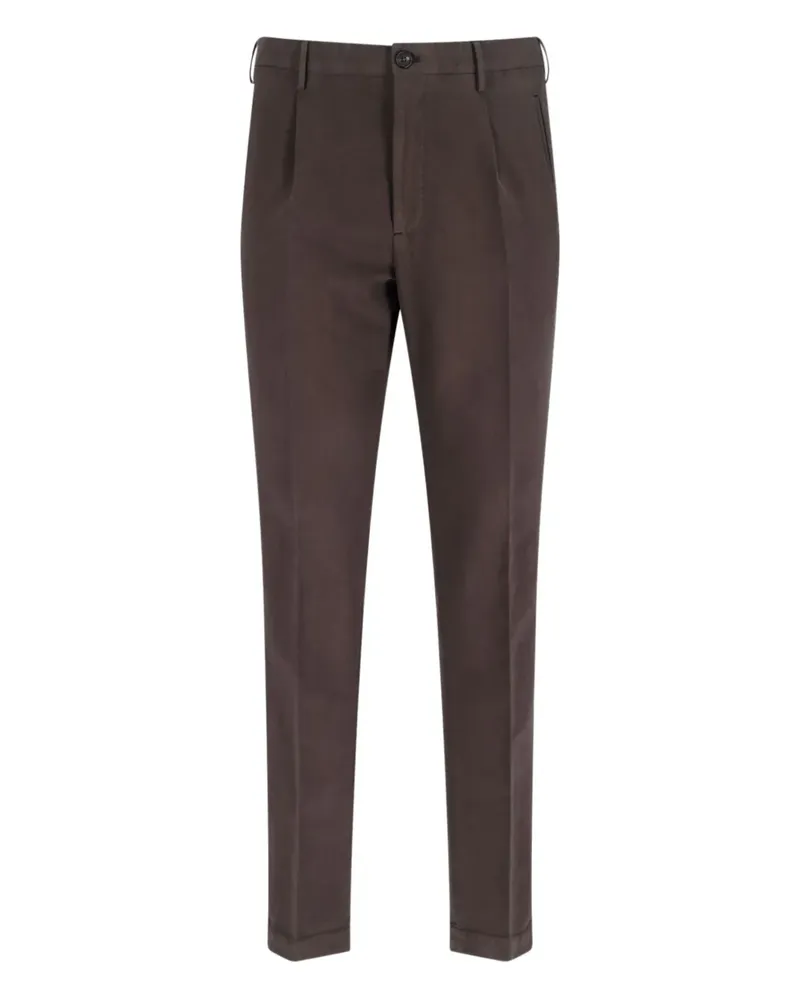 Incotex Chino mit Falten - Braun Braun