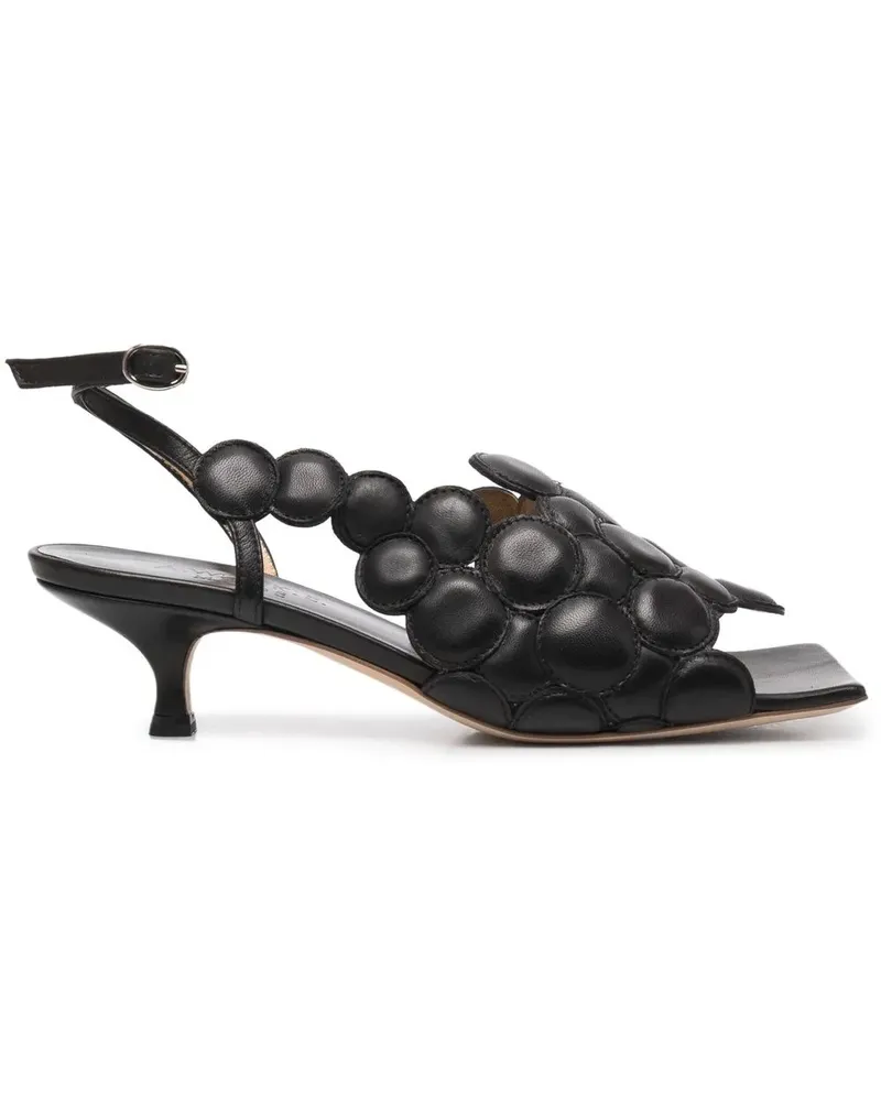 A.W.A.K.E. Offene Sandalen aus Leder - Schwarz Schwarz