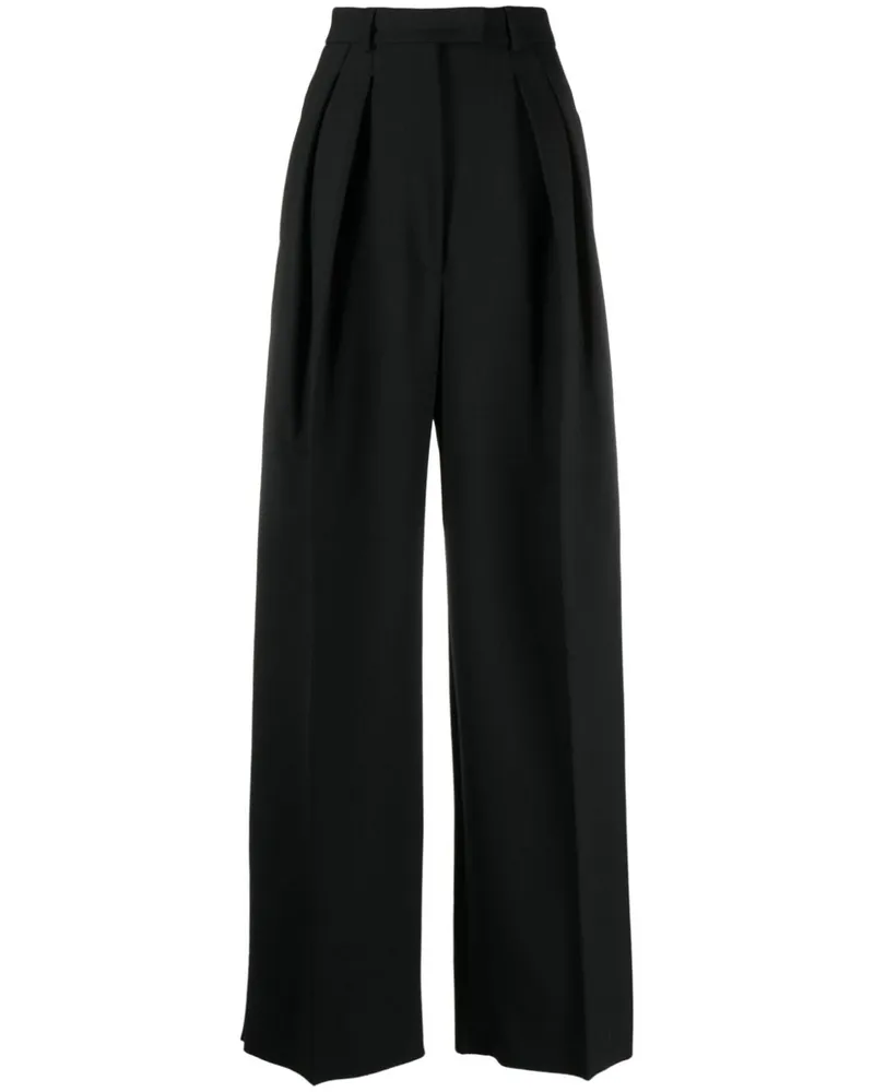 SPORTMAX High-Waist-Hose mit weitem Bein - Schwarz Schwarz