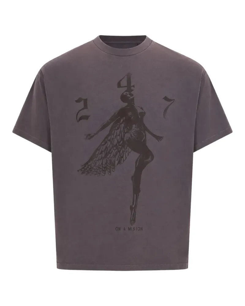 REPRESENT T-Shirt mit grafischem Print - Grau Grau