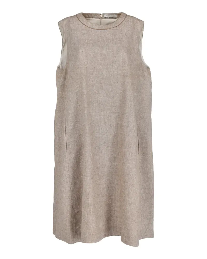 Fabiana Filippi piped sleeveless mini dress - Nude Nude