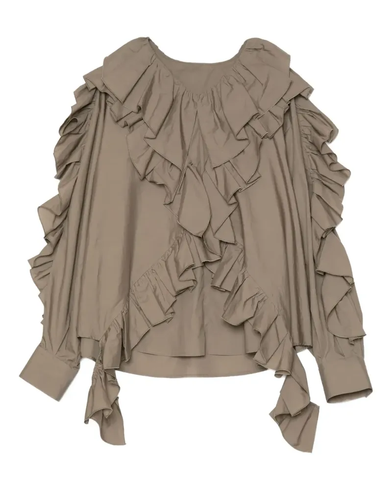 Muller of Yoshiokubo Bluse mit Rüschen - Grün Grün