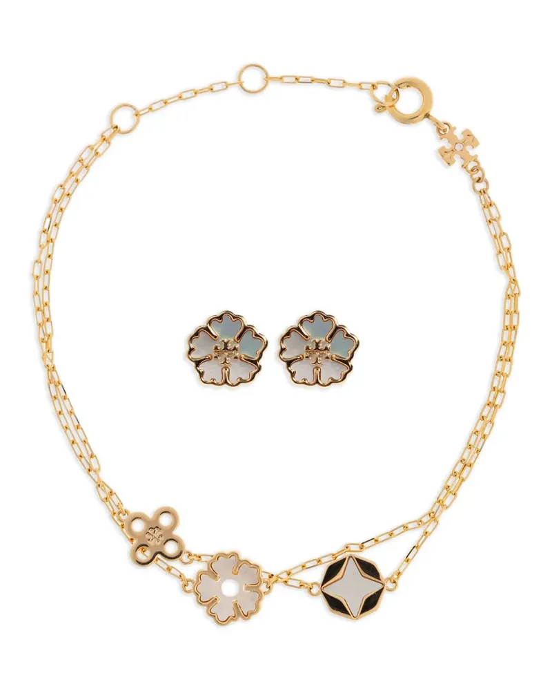 Tory Burch Forget Me Not Set aus Ohrringen und Armbändern - Gold Gold