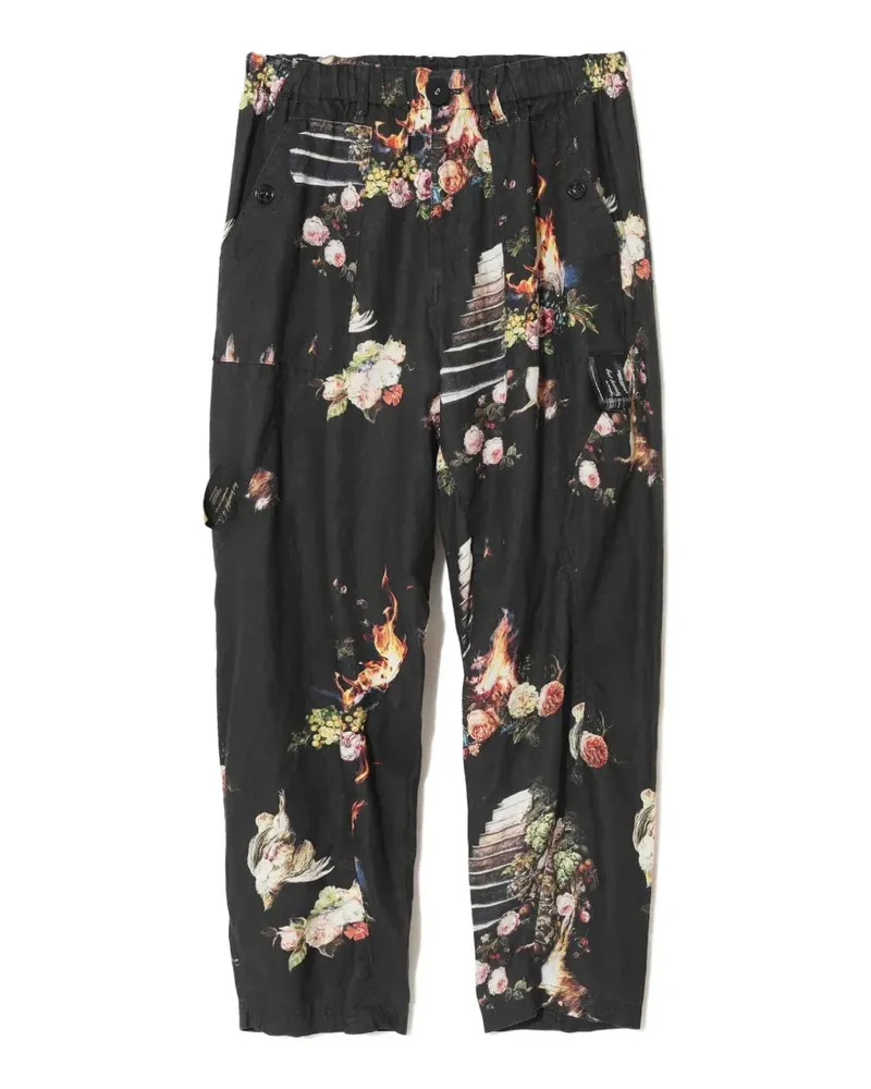 Undercover graphic-print trousers - Schwarz Schwarz