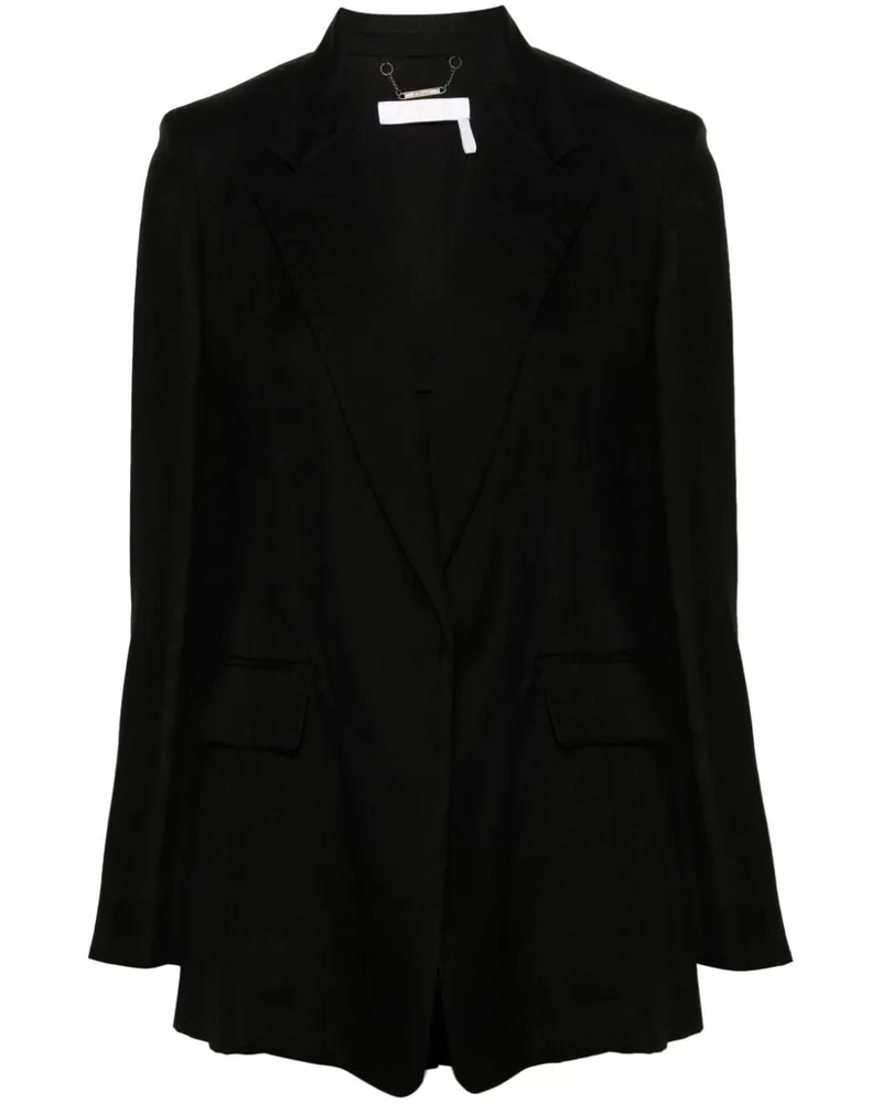 Chloé Offener Ramie-Blazer - Schwarz Schwarz