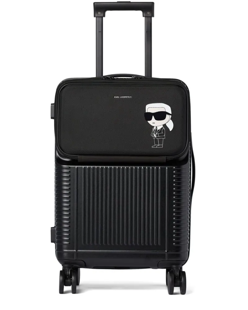 Karl Lagerfeld Ikonik Rollkoffer Schwarz