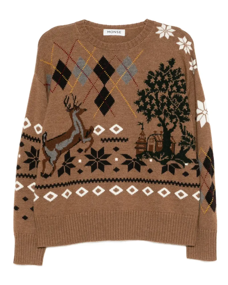 Monse Pullover mit Fair-Isle-Muster - Braun Braun