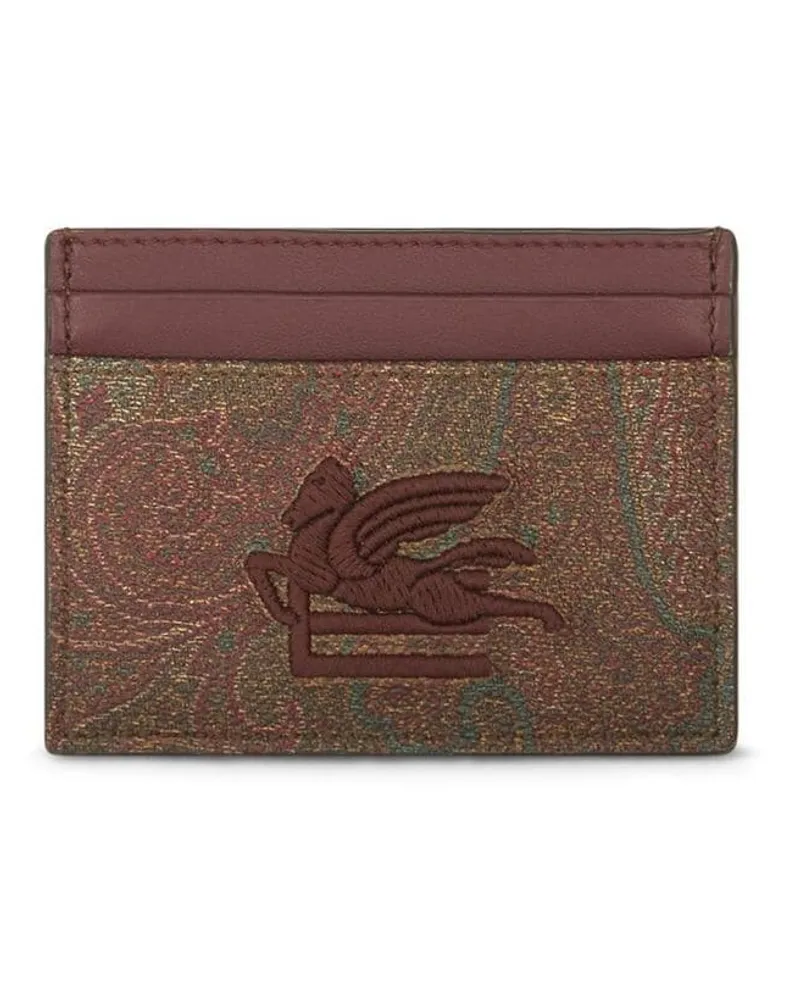 Etro Kartenetui mit Paisley-Print - Rot Rot