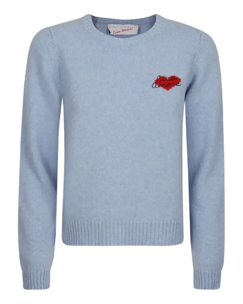 Giada Benincasa Heartbeat Pullover mit rundem Ausschnitt - Blau Blau